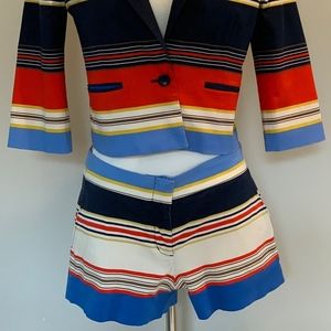 BCBG MAX AZRIA STRIPED SHORTS